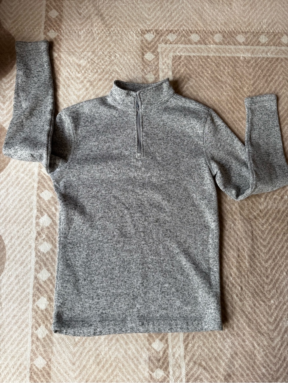 Faded Glory Men's Light Gray Half-Zip Sweater